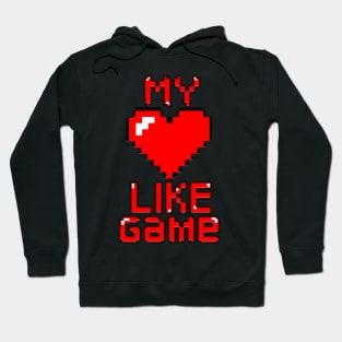 my heart like a game valentines day Hoodie